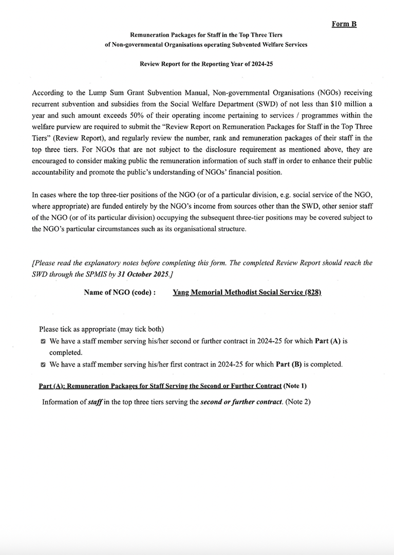Self Assessment Report on Remuneration Packages for Staff in the Top Three Tiers 2024-2025